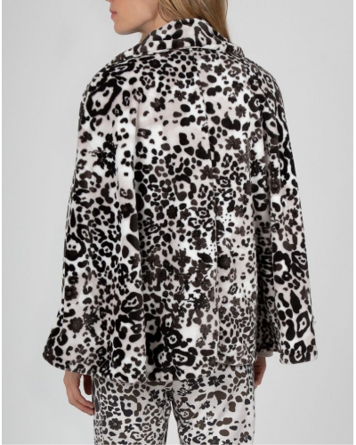 Buttoned polar cape Massana (Chocolat)