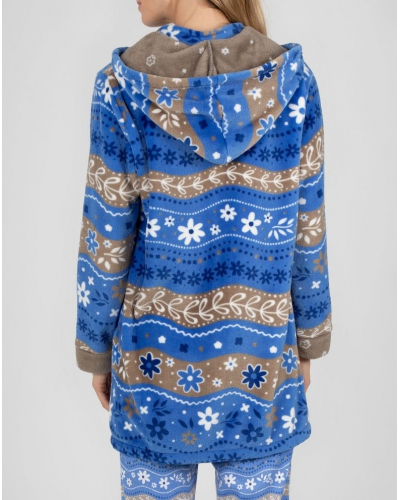 Chaqueta polar con capucha Massana (Bleu)