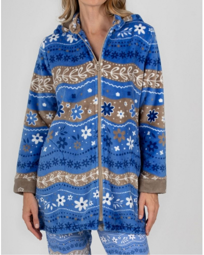 Hooded fleece jacket Massana (Bleu)
