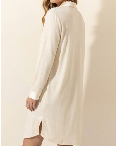 Nightshirt Interlock 100% Cotton Le Chat Philo (Ecru)