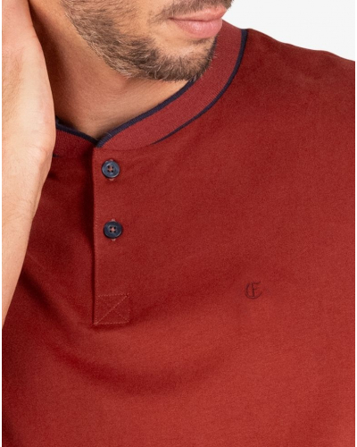 Short pyjama 100% cotton Eminence L'Ecossais (Marine/Rouille)