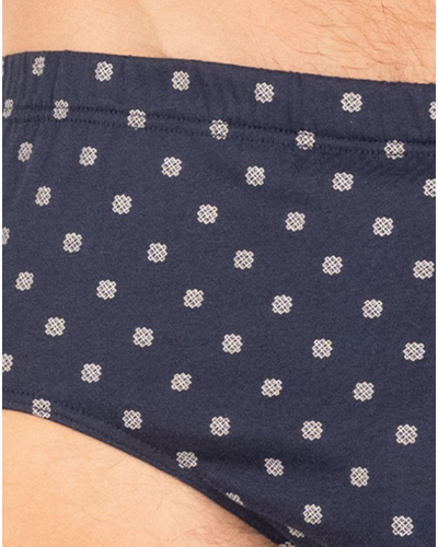 Calzoncillo cerrado de talle alto 100% algodón Eminence Motifs (Marine)