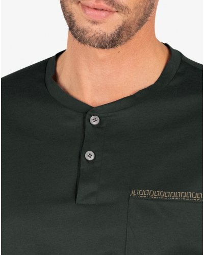 Pijama largo 100% algodón Edición Limitada de Navidad Eminence (Anthracite/Imprimé Gold)