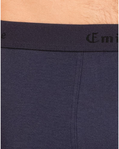 Pack of 2 boxers cotton Eminence Made in France (Marine/Bleu Azur)