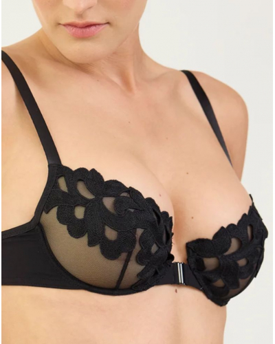 Sujetador tipo balconette Maison Lejaby Midnight fever (Negro)