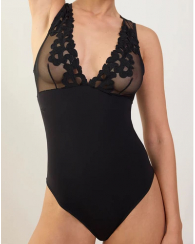 Plunge neckline soft body Maison Lejaby Midnight Fever (Black)