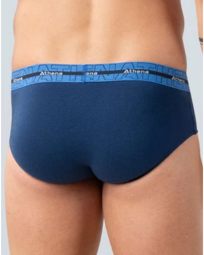 Lot de 3 slips Stretch Coton Athena (Noir/Bleu/Marine)