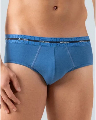 Lot de 3 slips Stretch Coton Athena (Noir/Bleu/Marine)