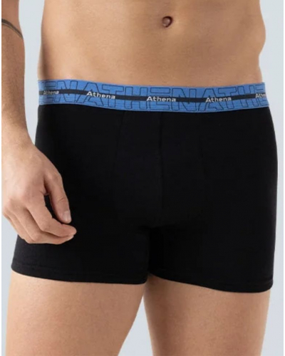 Lot de 3 boxers Athena Stretch Coton (Noir/Bleu/Marine)