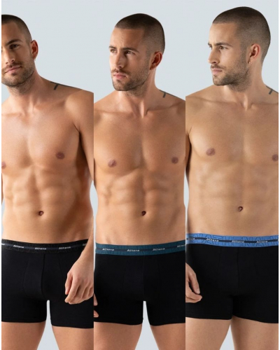 Pack of 3 boxers Athena Stretch Cotton (Black)