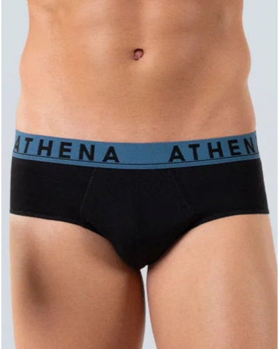 Paquete de 3 calzoncillos Algodón Elástico Athena Easy Color (Noir Imprimé)