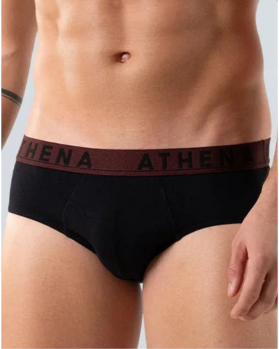 Paquete de 3 calzoncillos Algodón Elástico Athena Easy Color (Noir Imprimé)