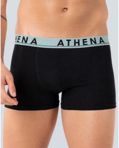 Paquete de 3 bóxers Algodón Elástico Athena Easy Color (Negro)