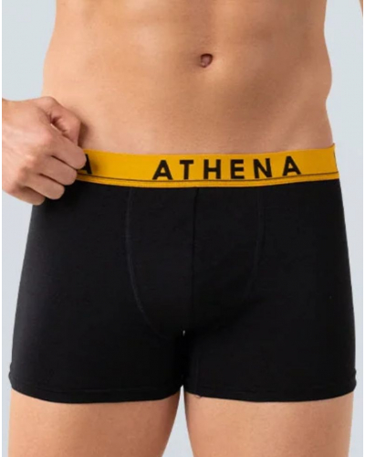 Pack of 3 stretch cotton boxers Athena Easy Color (Black)