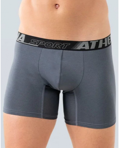 Paquete de 3 bóxers de algodón elástico Athena Air Fit Sport (Noir/Gris /Noir)