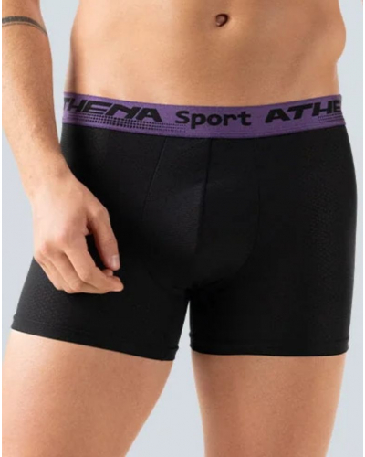 Lot de 3 Boxers Mech Stretch Athena Daily Sport (Noir)