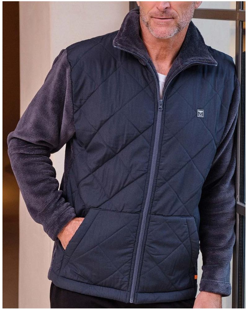 Polar jacket with zip Massana (Gris foncé)