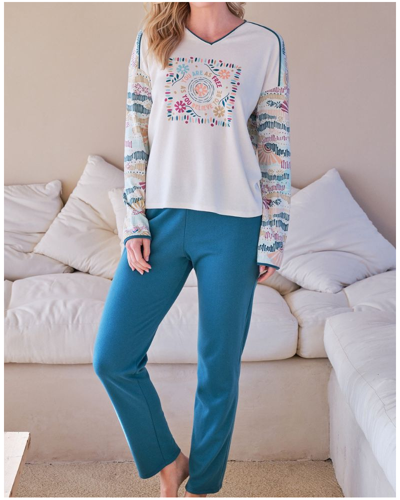 Pijama largo algodón Massana (Ecru)