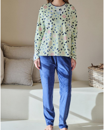 Pyjama long micropolaire Massana (Lime)