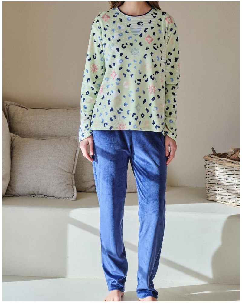 Long micropolar pyjamas Massana (Lime)
