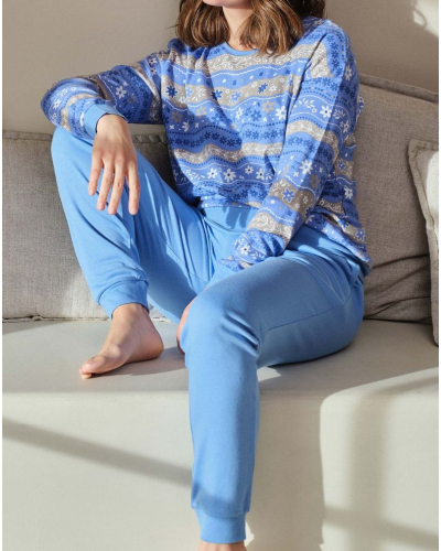 Pijama largo modal Massana (Bleu)
