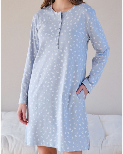 Liquette manches longues 100% coton Massana (Bleu)