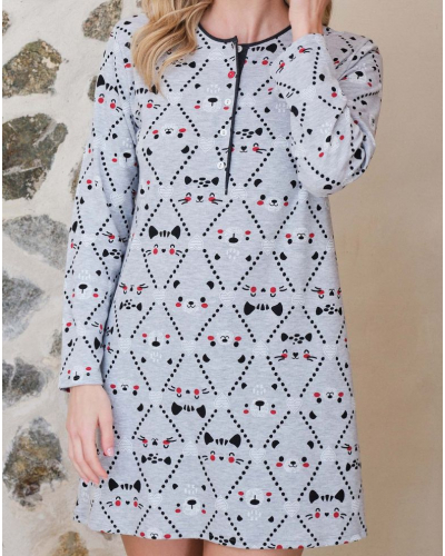 Camisone mangas largas algodón Massana (Gris Vigoré)