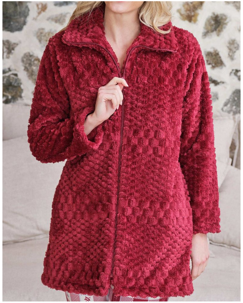 Chaqueta polar con cremallera Massana (Grenat)