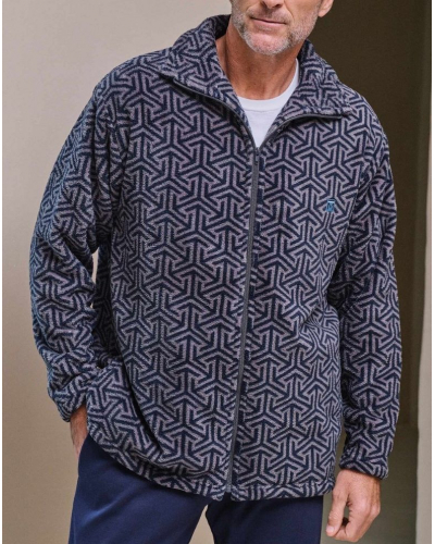 Veste polaire à fermeture éclair Massana (Imprimé Bleu)