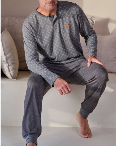 Long pyjamas cotton Massana (Vigoré Anthracite)