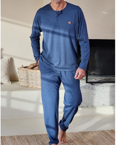 Pijama largo algodón Massana (Denim)
