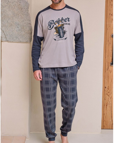 Long pyjamas 100% cotton Massana (Sable)