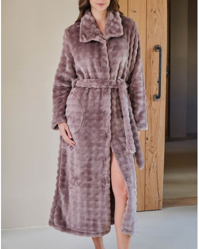 Dressing gown polar buttoned Massana (Vison)