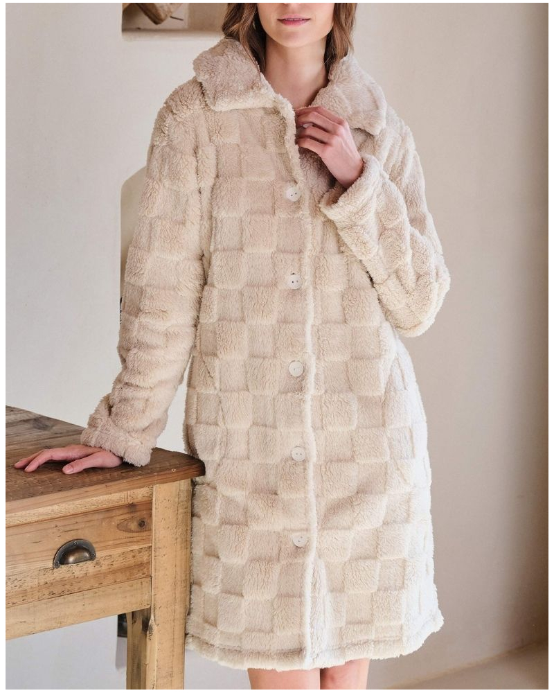 Robe de chambre polaire Massana (Sable)