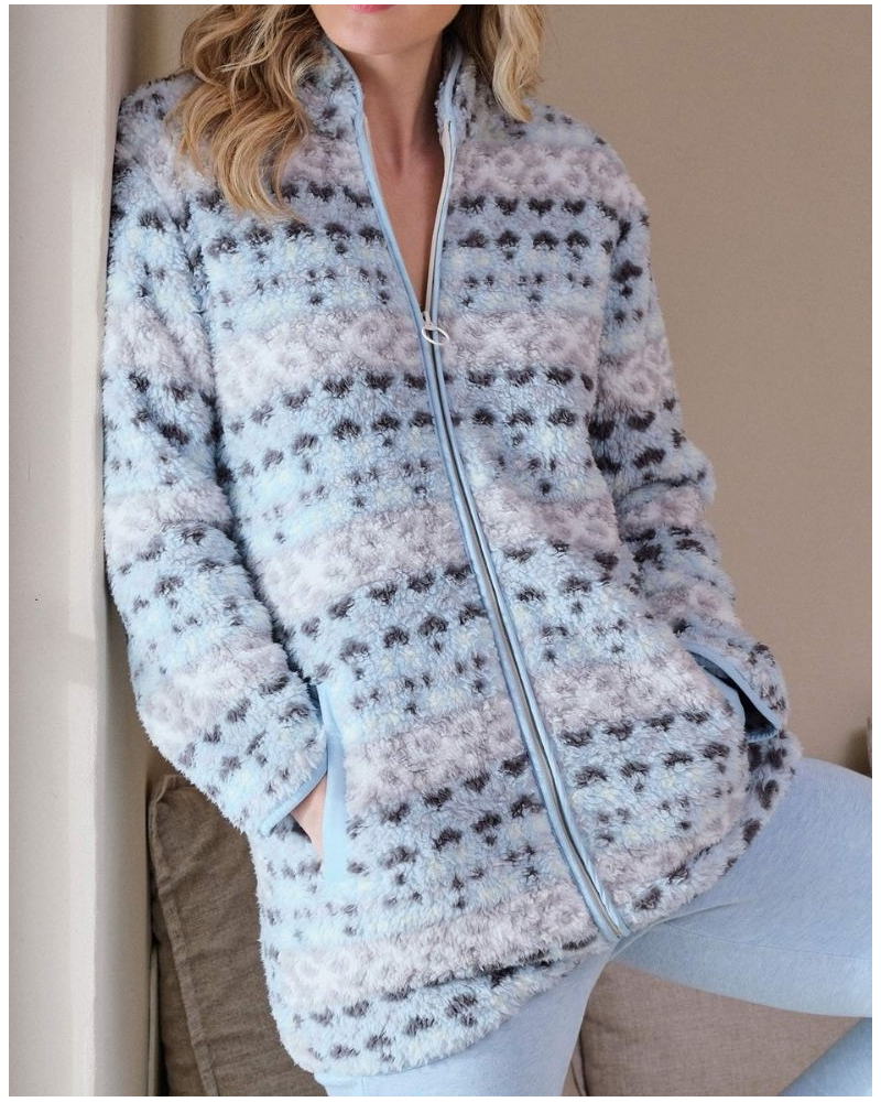 Veste polaire à fermeture éclair Massana (Imprimé Gris)