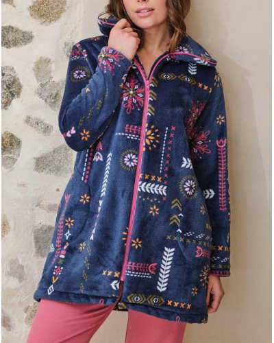 Chaqueta polar con cremallera Massana (Imprimé Bleu Foncé)