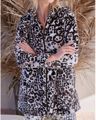 Chaqueta polar con capucha Massana (Chocolat)