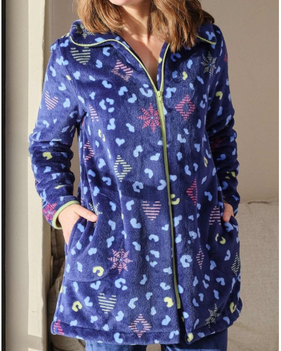 Jacket fleece with zip Massana (Marine)