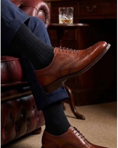 Men's wool socks Maison Broussaud uni (Black)