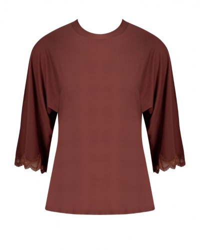 Camiseta mangas 3/4 corte holgado Antigel Simply Perfect (Châtaigne)