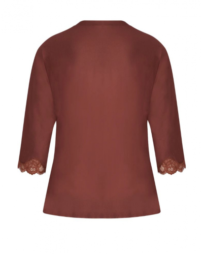 Camiseta mangas 3/4 corte holgado Antigel Simply Perfect (Châtaigne)
