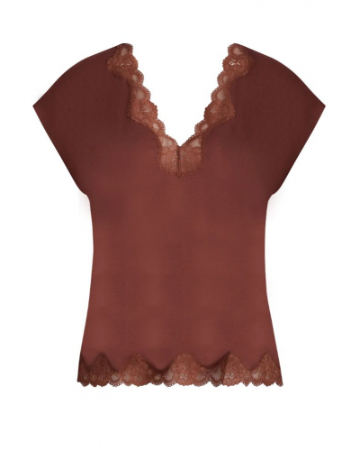 T-shirt coupe ample Antigel Simply Perfect (Châtaigne)
