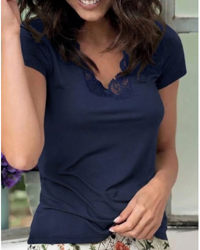 T-shirt manches courtes Antigel Simply Perfect (Bleu Marine)