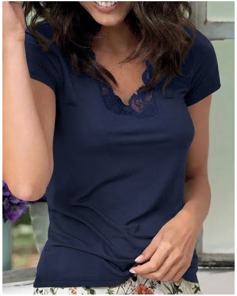 Tee shirt Short sleeves Antigel Simply Perfect (Bleu Marine)