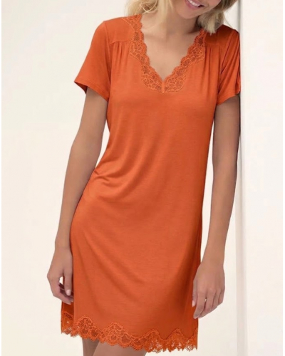 Nightdress short sleeve Antigel Simply Perfect (Orange Safrané)