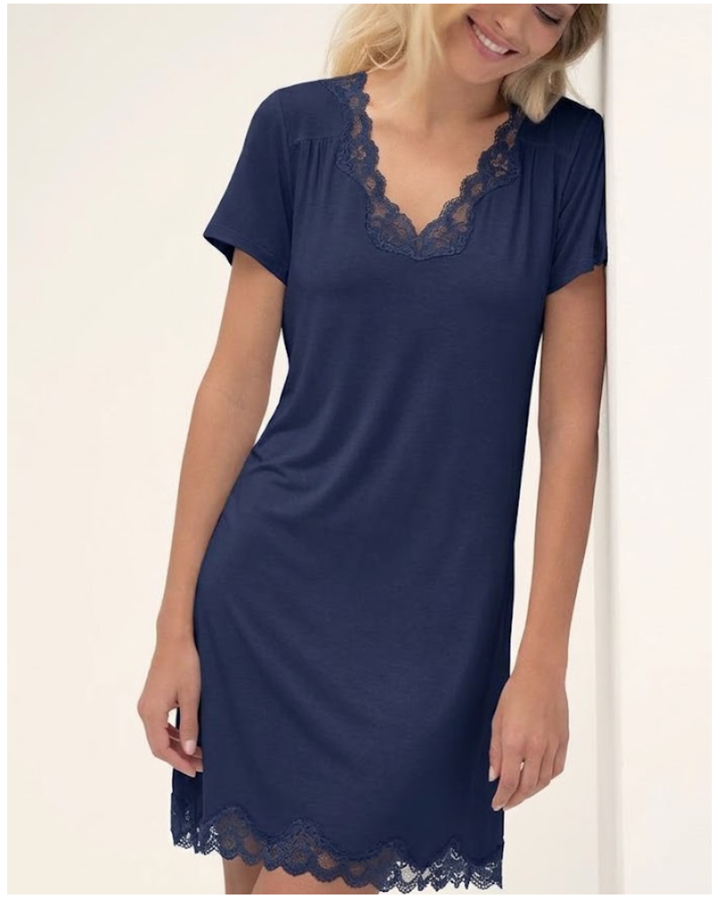 Nightdress short sleeve Antigel Simply Perfect (Bleu Sarcelle)