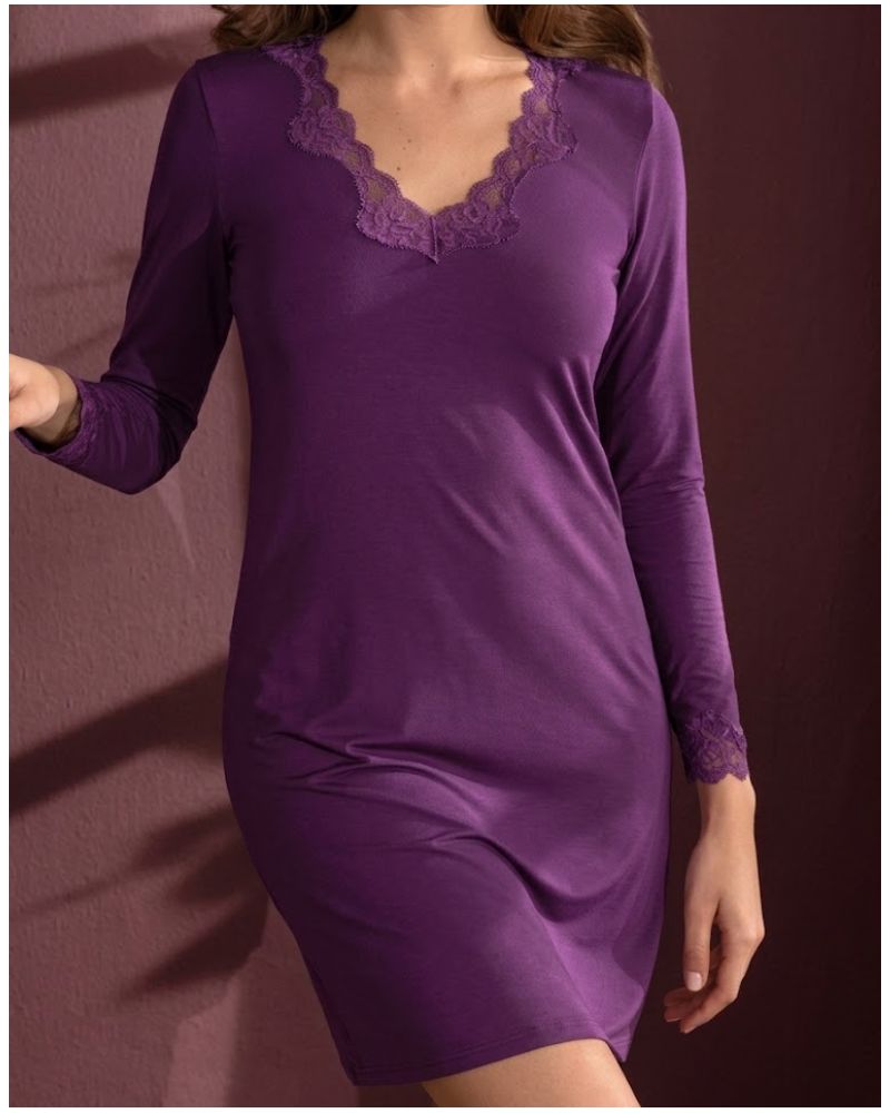 Nuisette manches longues col en V Antigel Simply Perfect (Prune Magic)