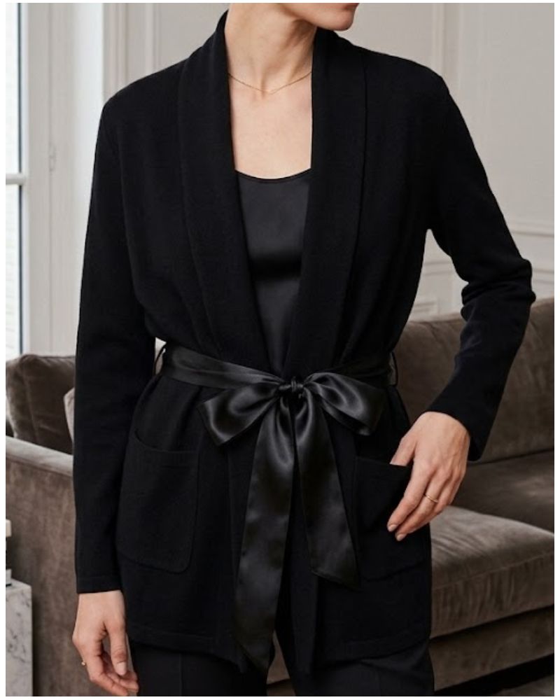 Short dressing gown Antigel Simply Perfect (Noir Polaire)