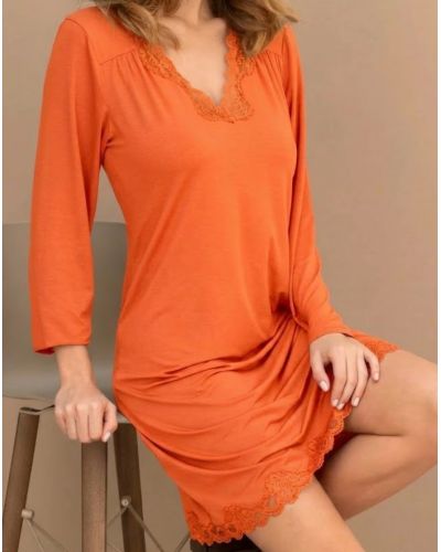 Nightdress long sleeves wellness Antigel Simply Perfect (Orange Safrané)