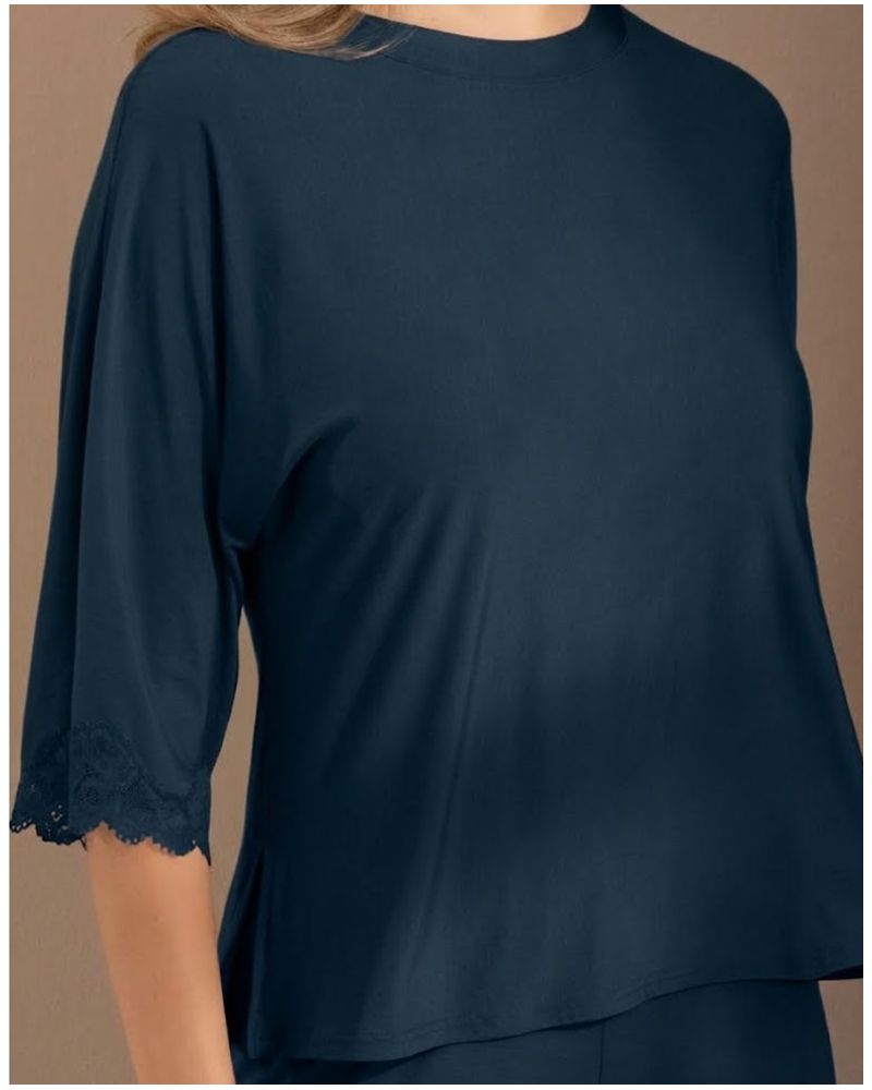 T-shirt manches 3/4 coupe ample Antigel Simply Perfect (Bleu Sarcelle)